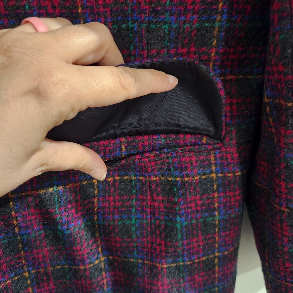 Pendleton Vintage Womens Plaid Wool Blazer Jacket Size 16 Academia Preppy Tartan - Picture 3 of 6